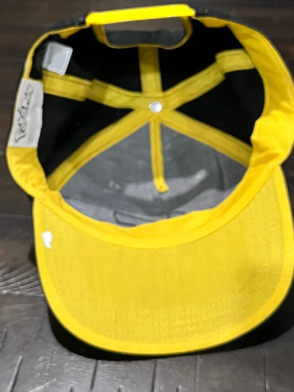Pikachu Youth Gray Black Pokemon Baseball Hat Snapback Flat Brim Youth OSFM
